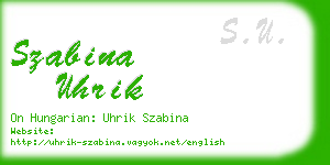 szabina uhrik business card